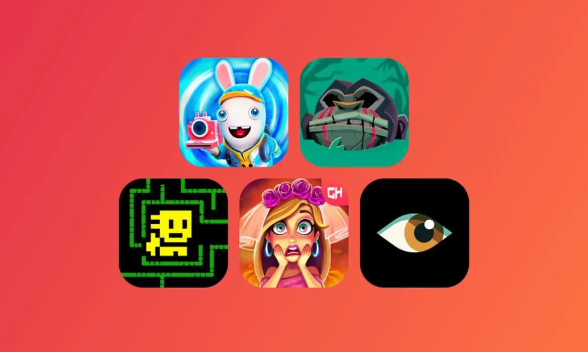 Temple run, app store, iphone, Oregon trail, upcoming game, games coming, iOS, macbook pro, five games, Apple, Apple Arcade, upcoming updates, subscription gaming, gaming library, content, subscribers, Rabbids, Ubisoft, multiverse, players, new adventure, Dragon Lands, realms, creative, Return to Monkey Island+, digital, devolver digital, adventure, traditional, point-and-click adventure, evolution, tomb of the Mask+, Playgendary, adventure, game mechanics, retro-style, Fabulous, wedding disaster+, GameHouse, games, management, games, fashion, wedding scene, wedding planning, Apple Vision pro, spatial games, coming of age, 3D, spatial puzzle games, subscriber, free trial, subscription, mobile gaming, innovation, technology,