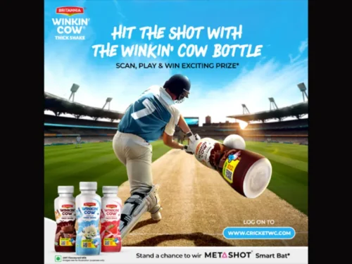 Britannia Winkin’ Cow Transforms Milkshake Bottles into Virtual Cricket Bats in an Exciting Mobile Cricket Game