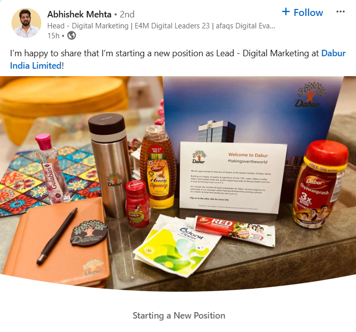 Dabur, Abhishek Mehta, Dabur India, Digital marketing, digital, marketing, marketing, Bagrry’s head marketing, direct to consumer, D2C, advertising, ibs Fulcro, digital marketing, AdLift India, Wildnet technologies, 9Zest, digital marketing, Abhishek Mehta, marketing awards, brand equity, digiplus, marketing strategies, linkedin, 