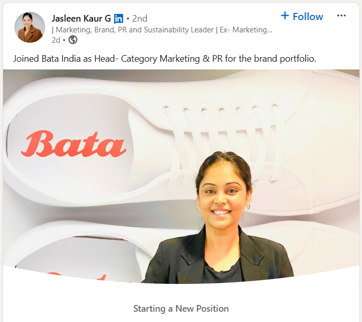 Bata India, Jasleen Kaur G, Head of Category Marketing, PR, Bata brand portfolio, Hush Puppies, Weinbrenner, Bubble Gummers, Nine West, Power, Floatz, North Star, Luxury Brand Marketing, Digital Strategy, E-Commerce Marketing, Advertising, Marketing Leadership, Marketing Innovation, Brand Growth, Strategic Marketing, Marketing and PR, Bata India marketing, Footwear Marketing, Lifestyle Brand Marketing,