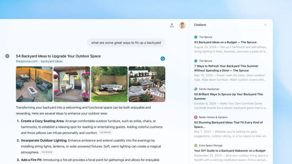 Chatgpt platforms, search engine, ai chatbot, artificial intelligence, martech, competition, conversational ai, Seo, google, openai announced, openai partners, OpenAI, ChatGPT, search, search engine, search feature, SearchGPT, prototype, public, ChatGPT model, real-time responses, AI search, ChatGPT, web search, search engine, stock quotes, weather, news, natural language interface, sport scores, news, online resources, search monopoly, google search, google search monopoly, web search icon, ChatGPT Plus, ChatGPT Team, GPT-4 model, web information, follow-up queries, synthetic data generation, search model, GPT-4o, third-party search engine, data generation, cutting-edge synthetic data, sidebar, local restaurants, web content, o1 reasoning model, search capabilities, travel, shopping, Sam Altman, Perplexity, AI engines, search product, Claude, default search engine, 