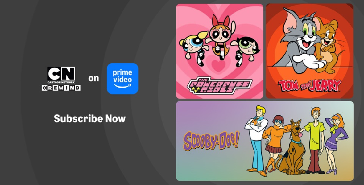 Prime Video, CN Rewind, Cartoon Network classics, nostalgic cartoons, animation, add-on subscription, Warner Bros Discovery, Tom and Jerry, Scooby-Doo, Johnny Bravo, Looney Tunes, Samurai Jack, Dexter's Laboratory, Ed Edd n Eddy, streaming services, Hindi cartoons, English cartoons, childhood memories, pop culture, Prime Video India, OTT platform, Amazon Prime, animated shows, Cartoon Network India, cartoon subscription, animation fans, digital channel, Gaurav Bhasin, Ruchir Jain, exclusive content, INR 199 subscription, nostalgic animation, Indian audience, timeless cartoons, family entertainment, classic animated shows, on-demand cartoons, animation library, emotional connection, favorite toons, millennials, younger generation, add-on benefits, X-Ray feature, offline viewing, personalized recommendations,