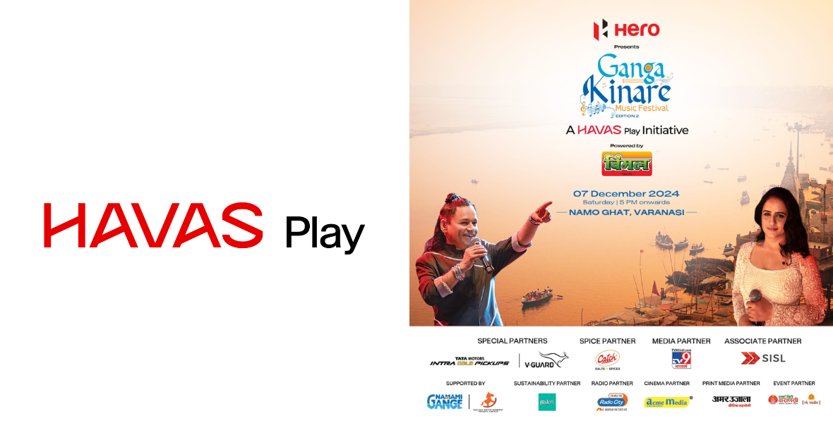 Havas Play, Ganga Kinare Music Festival, Namo Ghat, Varanasi, Hero MotoCorp, Kailash Kher, sustainability, music events, Namami Gange, cultural heritage, river conservation, environmental stewardship, Mohit Joshi, Ranjivjit Singh, Bisleri, Tata Motors, Vimal Elaichi, Catch Salts & Spices, Radio City, Amar Ujala, National Mission for Clean Ganga, environmental awareness, Kashi, Bharat, Indian traditions, cultural preservation, live performances, experiential marketing, branded content, Havas Media Network India, spiritual events, eco-conscious events, Namami Gange Mission, Ganga Aarti, gaming and fandom, music and culture festivals, Havas Play India,