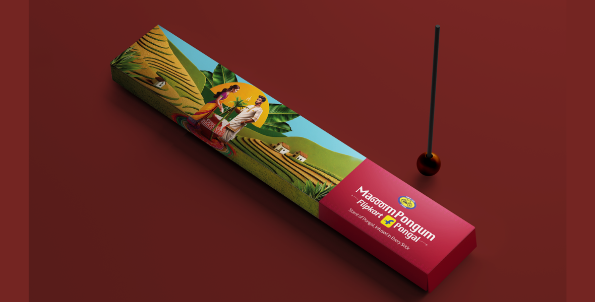 Flipkart, Cycle Pure Agarbathi, Pongal, Scent of Pongal, festival fragrance, DDB Mudra, 22feet Tribal Worldwide, immersive experience, Tamil Nadu, heritage and innovation, hyperlocal delivery, Flipkart Minutes, nostalgic fragrance, cultural celebration, Indian festivals, Pongal memories, bus shelters, Chennai, Coimbatore, Bengaluru, festival activations, traditional gifting, community engagement, family and tradition, fragrance marketing, sensory marketing, Flipkart partnership, Cycle Pure Agarbathi fragrance,