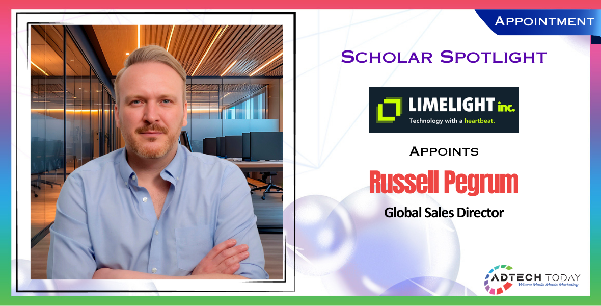 Limelight Inc., Russell Pegrum, global sales director, adtech, programmatic advertising, digital advertising, client solutions, business growth, market expansion, ad verification, DSP, innovation, sales leadership, global presence, technology with a heartbeat, publishing, Reach plc, Aidem, partner growth, advertising solutions, adtech landscape, digital transformation, programmatic solutions, sales strategy, client engagement, advertising technology, global expansion, Limelight growth, revenue growth, platform partners,