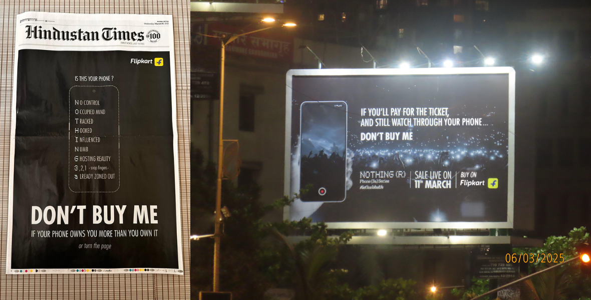 Flipkart, Nothing, Nothing Phone 3a Pro, smartphone marketing, anti-marketing campaign, mindful tech use, digital well-being, Gen Z consumers, urban youth, Flipkart Nothing partnership, smartphone habits, digital detox, tech awareness, mobile phone launch, Flipkart mobile sale, Nothing Phone India, smartphone advertising, unconventional marketing, digital engagement, consumer behavior, Flipkart campaign, innovative marketing, disruptive marketing, phone addiction, digital mindfulness, mobile commerce, online smartphone sales, tech industry, mobile technology, Flipkart smartphone offers, Nothing Phone specs, social media marketing, influencer marketing, digital marketing trends, brand positioning, smartphone market, customer engagement, mobile phone trends, e-commerce strategy, marketing innovation, Flipkart exclusive launch, tech lifestyle,