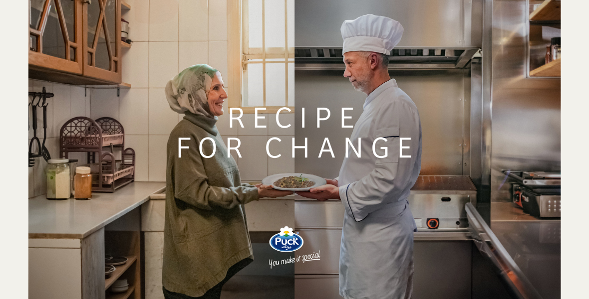 Puck, Recipe for Change, Lebanese cuisine, Ramadan campaign, food empowerment, community support, resilience, AI-illustrated plates, Dubai Cares, Middle East, Lebanese recipes, traditional food, humanitarian initiative, financial support, Lebanese families, displaced families, economic empowerment, social impact, Middle Eastern food, global chefs, restaurant partnerships, Lebanese mothers, food sustainability, cultural heritage, food for good, charity campaign, philanthropic initiative, Lebanese expats, regional cuisine, authentic recipes, supporting communities, fundraising campaign, culinary storytelling, food innovation, AI-designed plates, QR code storytelling, nonprofit collaboration, FP7McCann Dubai, Abdelwahab, Safadi, Habib Beirut, Kaak Al Manara, Mosaic, Karam Beirut, Manaret Beirut, Lebanese food traditions,