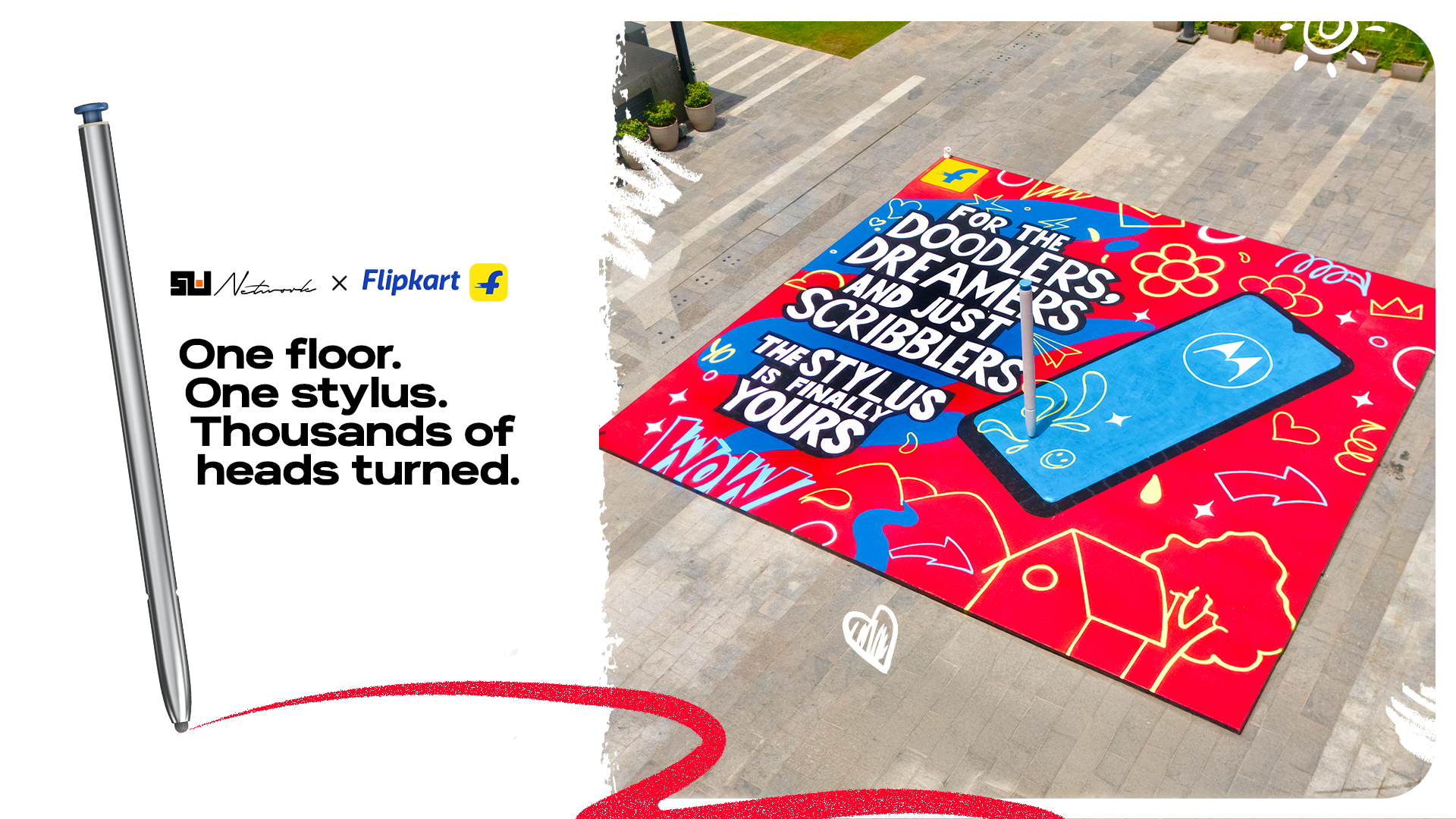 Flipkart Motorola Edge 60 campaign, Motorola Edge 60 stylus features, Flipkart experiential marketing, SW Network advertising agency, Nexus Select Citywalk activation, live doodle campaign India, stylus phone marketing, interactive mall campaign, Motorola Edge 60 launch India, creative brand activation Flipkart, Flipkart marketing campaign 2025, Motorola Edge stylus demo, shopper engagement India, Flipkart mobile phone promotion, SW Network creative campaigns,