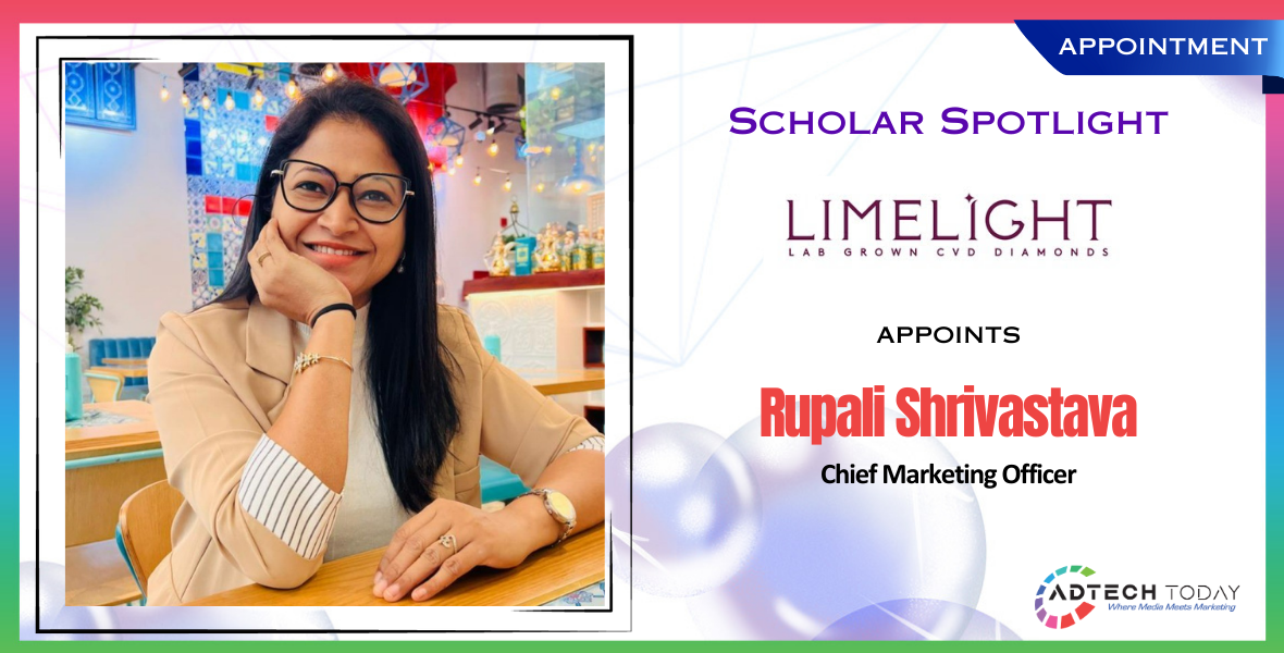 limelight lab grown diamonds, rupali shrivastava, chief marketing officer, lab grown diamonds, sustainable diamonds, ethical jewelry, digital brand strategy, consumer engagement, jewellery marketing, fine jewellery, premium retail, indian jewellery market, brand growth, retail expansion, luxury jewellery, malabar gold and diamonds, rio tinto, jewellery branding, eco-friendly diamonds, cmo appointment, jewellery industry india, modern indian consumer, brand storytelling, digital marketing, conscious consumer, jewellery leadership, global strategy, retail excellence, diamond industry,