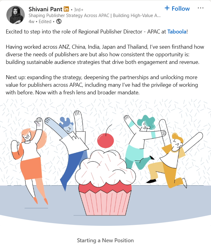 Taboola APAC expansion, Shivani Pant promotion, Taboola Regional Publisher Director, digital media leadership, publisher partnerships Asia, media industry news, Taboola Realize platform, APAC digital advertising,