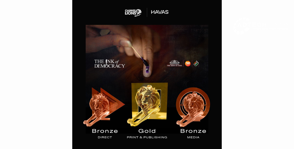 Havas Creative India, Cannes Lions 2025, Ink of Democracy campaign, The Times of India, voter awareness campaign, Print & Publishing Gold Lion, Bronze Lions Direct, Best Use of Media, advertising awards, Indian advertising, creative agency India, Havas India, Anupama Ramaswamy, Rana Barua, Indian elections campaign, newspaper advertising, impactful creative campaigns, voter turnout campaign, media innovation,