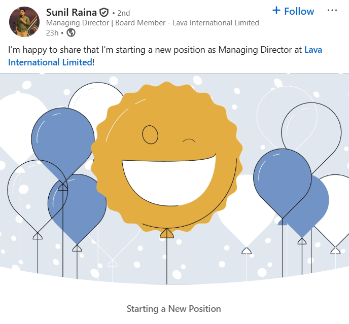 Sunil Raina, Lava International, Lava MD appointment, Indian mobile industry, telecom leadership, Lava new managing director, smartphone manufacturing India, mobile marketing India, Sunil Raina Lava, Lava executive team, telecom industry news, business leadership India, mobile phone brand India, Adtech Today news, Indian tech appointments,