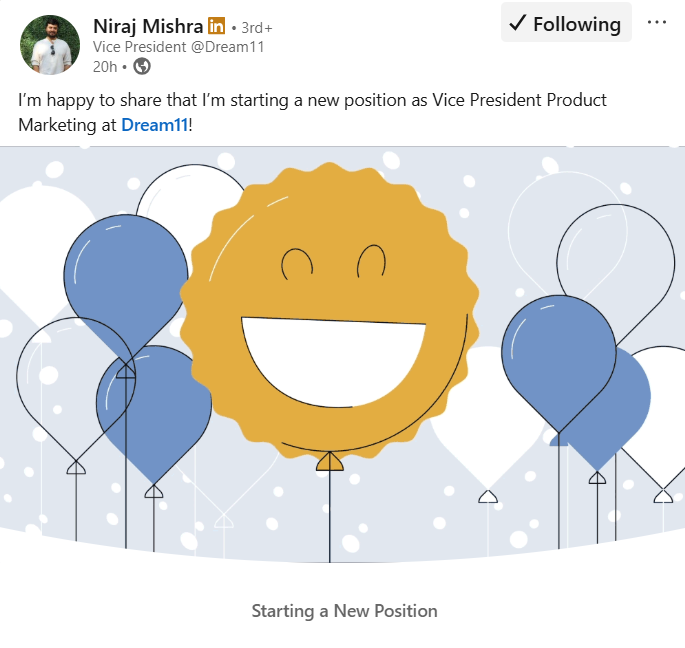 Dream11, Niraj Mishra, VP Product Marketing, Dream11 appointment, product marketing leader, fantasy sports marketing, digital marketing India, sports tech, Disney+ Hotstar, JioHotstar, ZEE5 Global, ByteDance, Amazon MX Player, product growth, user acquisition, Dream11 leadership, sports marketing, digital product strategy, marketing professional India, mobile app marketing, growth marketing, fantasy gaming India, AdTech appointments, marketing leadership, Dream11 news, Niraj Mishra Dream11, Dream11 marketing team, online gaming India,