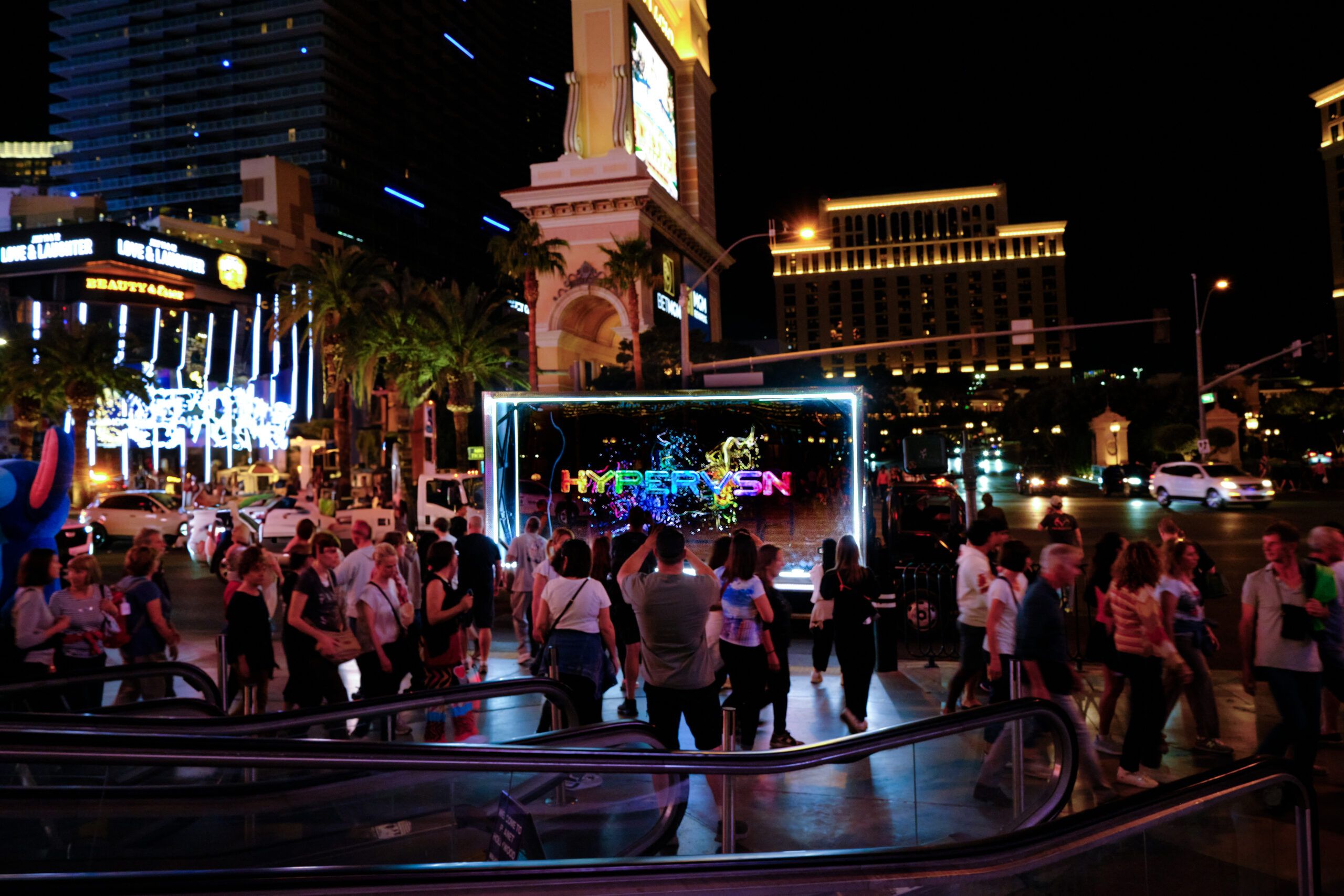 flo advertising, hypervsn, 3d holographic billboard truck, mobile digital billboard, immersive 3d holographic technology, las vegas strip advertising, out-of-home advertising, 3d advertising truck, floating holographic visuals, digital billboard innovation, mobile advertising technology, brand engagement, mobile billboard fleet, transparent 3d billboard, advertising on the go, mobile brand activation, experiential advertising, 3d hologram display, advertising truck las vegas, award-winning holographic technology, kiryl chykeyuk, mike foland, hypervsn partnership, high-impact advertising, advertising innovation 2025, mobile hologram truck, tech-driven advertising, product launch advertising, brand activation las vegas, holographic campaign, 3d visual marketing, 