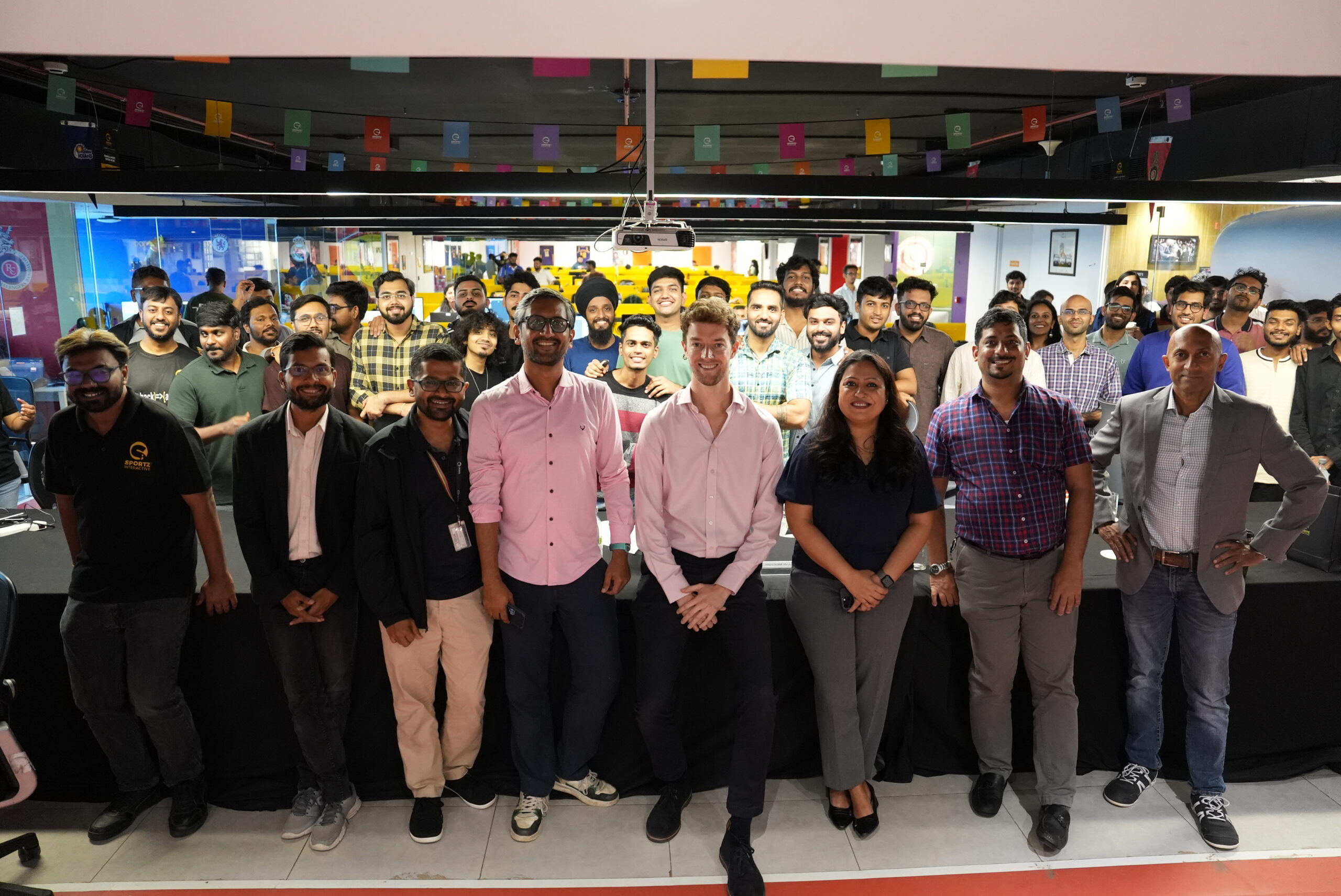 Sportz Interactive 2025 Hackathon finalists presenting their GenAI-powered sports fan engagement solutions at Mumbai headquarters,