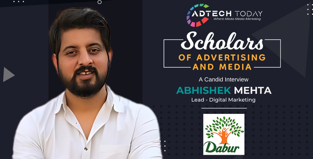 Abhishek Mehta, Lead – Digital Marketing at Dabur, sharing insights on digital transformation, consumer trust, and marketing strategies,