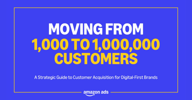 Amazon Ads festive season thought paper launch highlighting a 3-pillar strategy—Educate, Connect, Drive Action—to help digital-first brands scale from 1,000 to 1 million customers