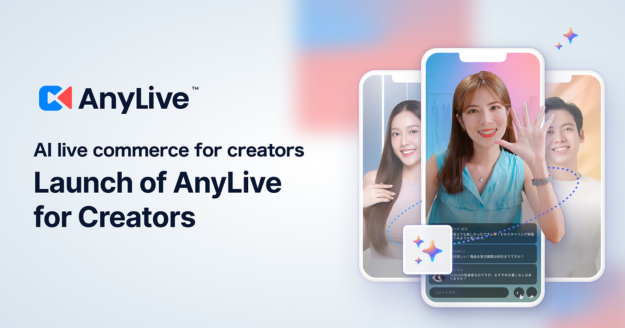 AnyMind Group introduces AnyLive for Creators, allowing influencers to create AI avatars for 24/7 livestreams and monetization