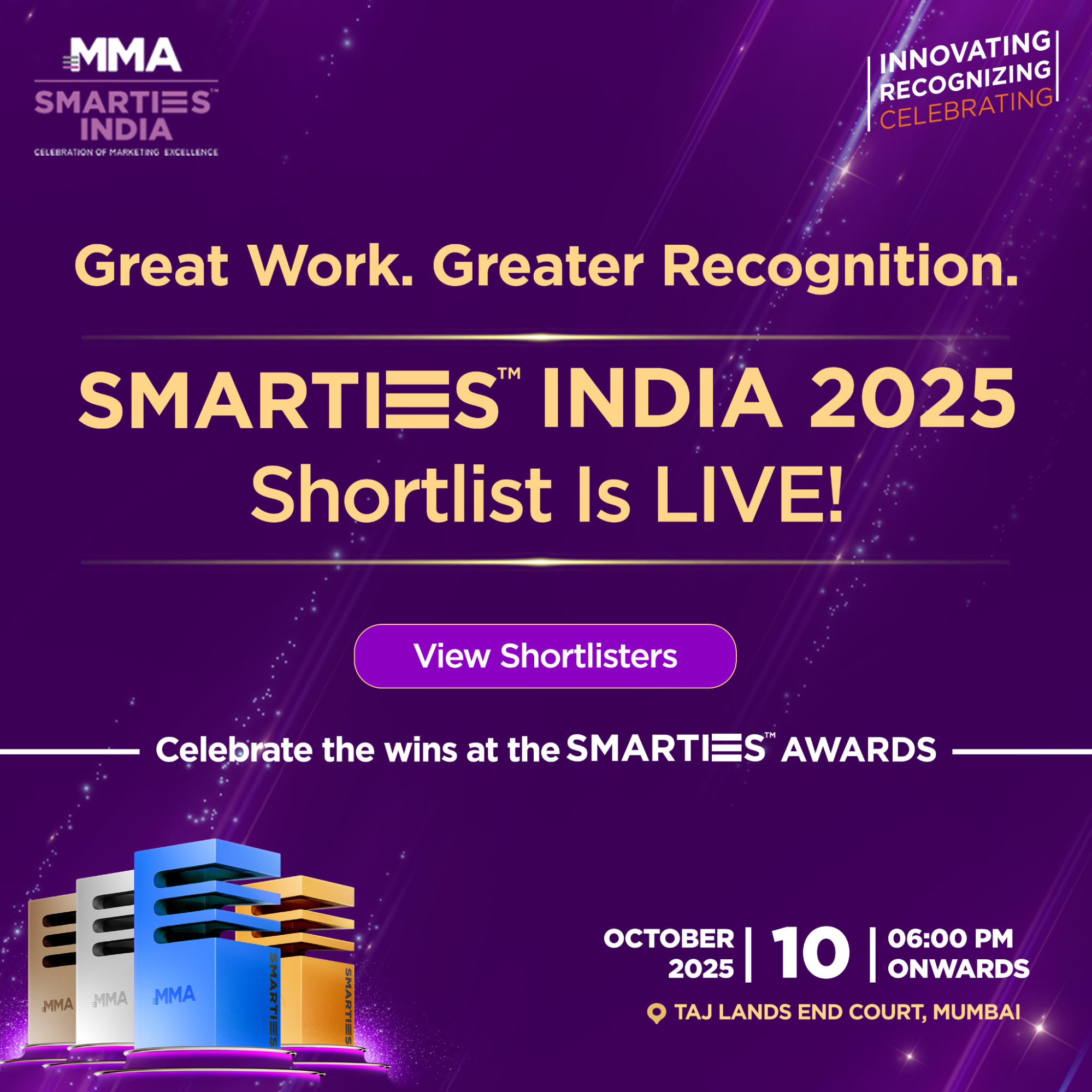 SMARTIES India 2025 shortlist announced with 184 campaigns showcasing marketing innovation and effectiveness