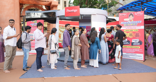 Visitors engage with TTK Prestige Svachh Shelter at Andhericha Raja during Ganesh Chaturthi 2025