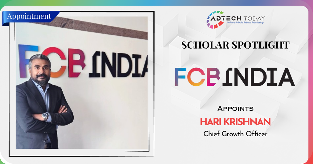 ChatGPT said: Hari Krishnan Appointed as Chief Growth Officer at FCB India