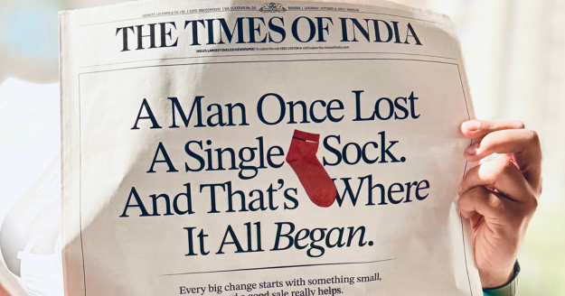Flipkart’s Diwali 2025 campaign “A Man Once Bought A Single Sock” revives long-form storytelling through a nostalgic full-page print ad