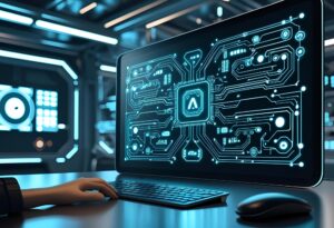 Illustrations depicting Agentic AI in action, showing autonomous systems managing marketing campaigns, personalization, and decision-making across industries,