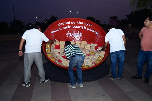 MOMS and Shaadi.com launch giant kadhai OOH installation in Lucknow celebrating Indian wedding humor