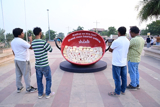 MOMS and Shaadi.com launch giant kadhai OOH installation in Lucknow celebrating Indian wedding humor