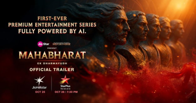 Promotional image of Mahabharat: Ek Dharmayudh, India’s first AI-powered mythological web series streaming on JioHotstar and Star Plus