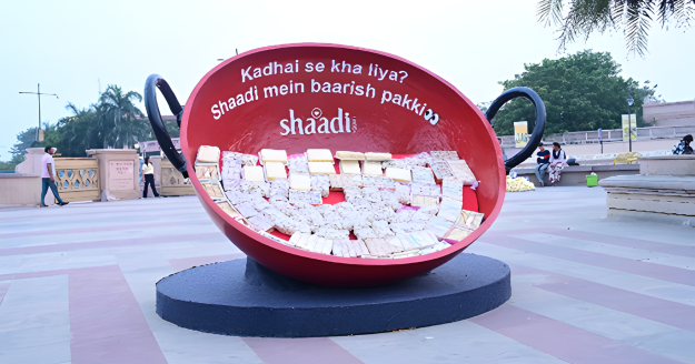 MOMS and Shaadi.com launch giant kadhai OOH installation in Lucknow celebrating Indian wedding humor