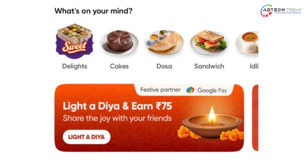 Swiggy launches its first-ever ‘Light a Diya’ campaign, letting users share virtual diyas and cashback rewards with loved ones for Diwali 2025