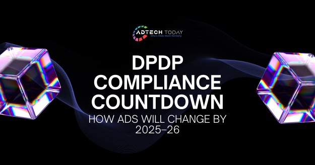 Illustration showing India’s digital advertising ecosystem adapting to new DPDP data privacy rules,