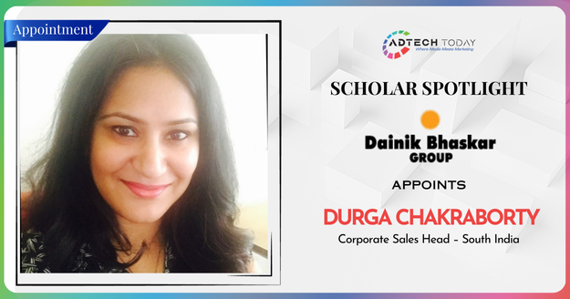 Durga Chakraborty appointed as Corporate Sales Head – South India at Dainik Bhaskar Group