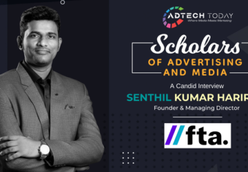 Portrait of Senthil Kumar Hariram with headline about next-gen, outcome-first marketing,