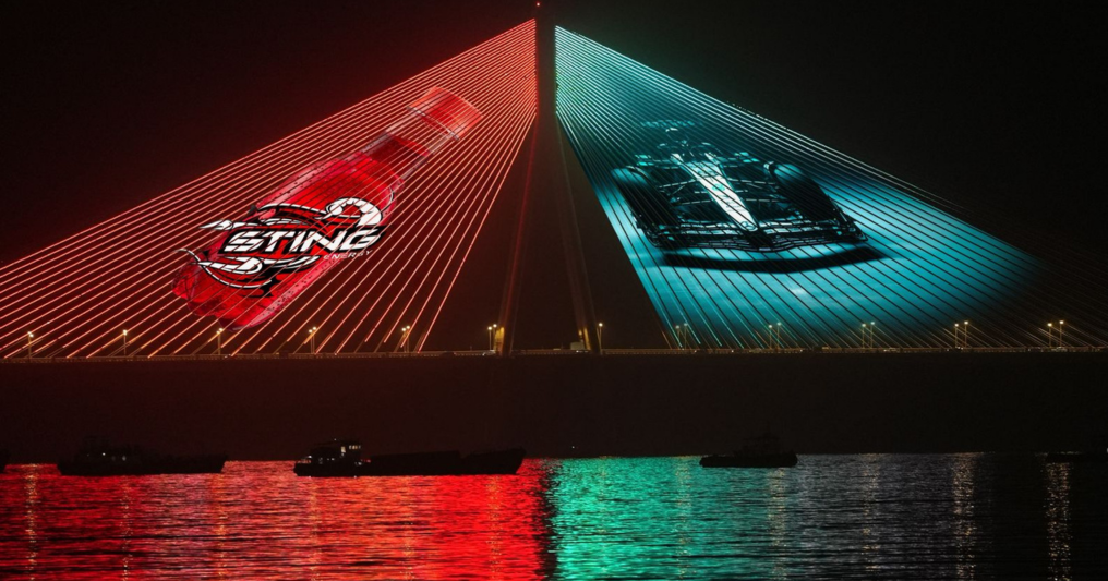 Sting Energy and Mercedes-AMG Petronas F1 create vibrant projection display on Mumbai’s Bandra-Worli Sea Link