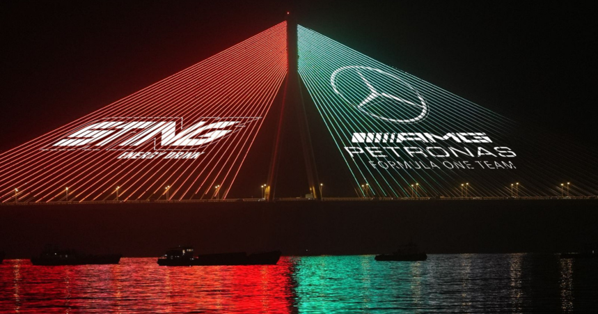 Sting Energy and Mercedes-AMG Petronas F1 create vibrant projection display on Mumbai’s Bandra-Worli Sea Link