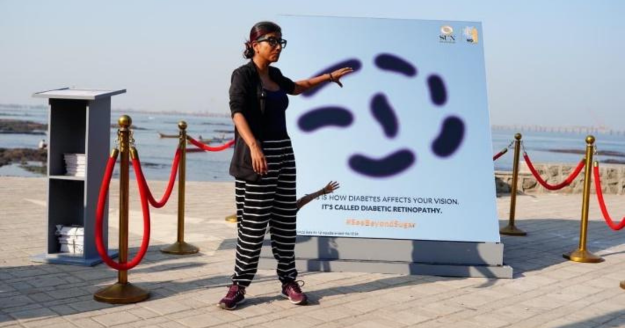 Sun Pharma and MOMS Outdoor diabetic retinopathy awareness activation in Mumbai