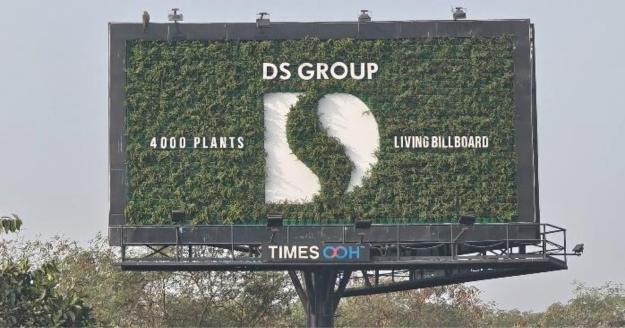 DS Group, MOMS Outdoor Launch 4,000-Plant Living Billboard