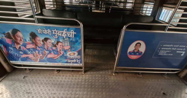 Mumbai Local Train Replaces Ladies Sign With WPL Stars