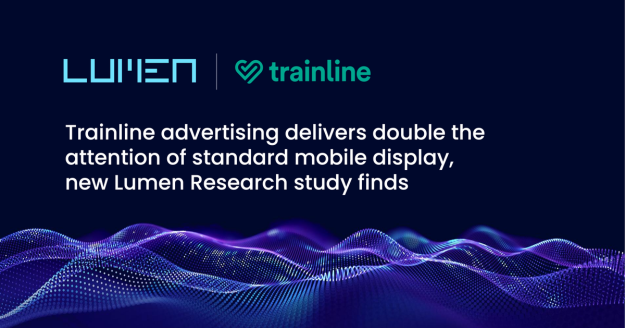 Trainline Advertising delivers double the attention of standard mobile display, new Lumen Research study finds