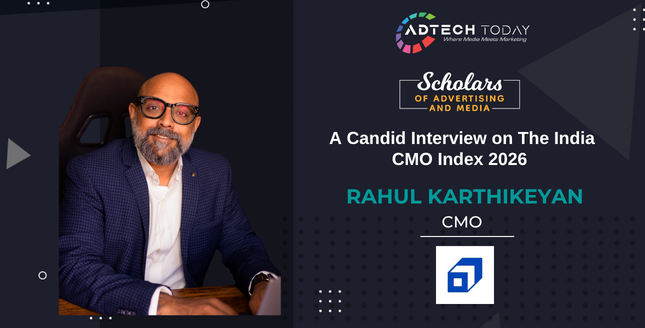 Rahul Karthikeyan, Scaler, CMO, India CMO Index 2026, AI, Marketing, Artificial Intelligence, Martech, AdTech, Digital Marketing, Marketing Leadership, AI Adoption, Video AI, Marketing Strategy, Brand Marketing, Automation, CRM, Media Optimization, Marketing Innovation, Technology