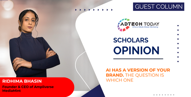 AI brand representation, AI visibility, AI communications, Ridhima Bhasin, Ampliverse, AI reputation management, corporate communications AI, generative AI branding, AI search optimisation, communications strategy, AI mentions, earned media AI
