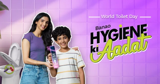 Pee Safe World Toilet Day campaign featuring on-ground activations, toilet hygiene demonstrations, and the “Spray. Sit. Flush. Spray.” awareness message