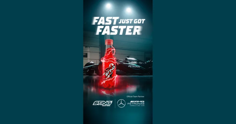 Sting Energy releases a 2-second high-speed ad with Mercedes-AMG PETRONAS F1 Team