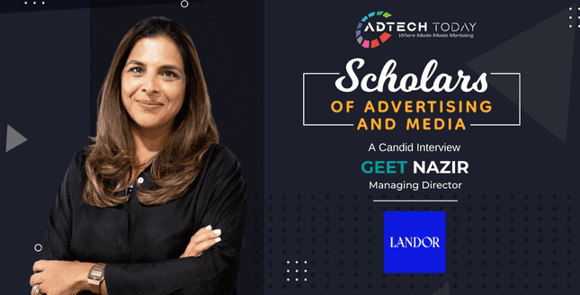 Geet, Managing Director of Landor India, sharing insights on brand transformation and design-led growth,